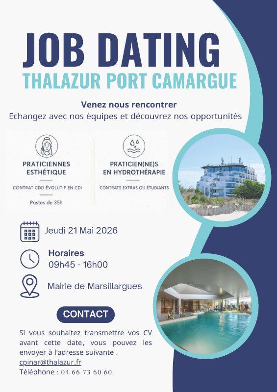 💼✨ JOB DATING &ndash; THALAZUR PORT CAMARGUE ✨💼