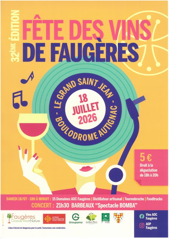 F&Ecirc;TE DES VINS DE FAUG&Egrave;RES