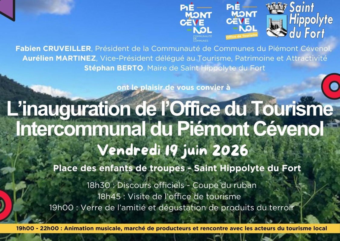 Inauguration des nouveaux locaux de l&rsquo;Office de Tourisme du Pi&eacute;mont C&eacute;venol
