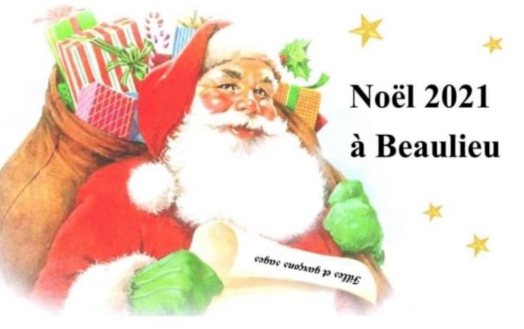 Passage de Père Noël à Beaulieu
