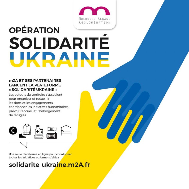 OPERATION SOLIDARITE UKRAINE : m2A et ses communes se mobilisent aux côtés du monde associatif