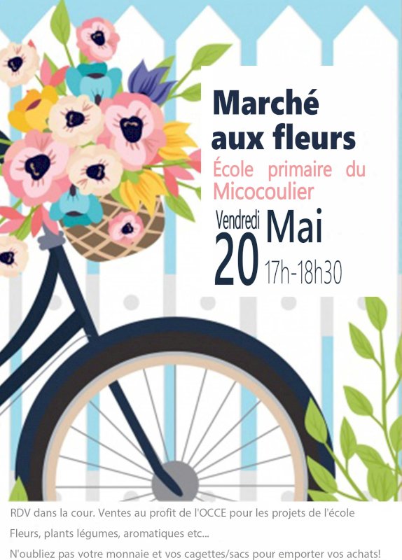 Marché aux fleurs école Micocoulier 20 Mai